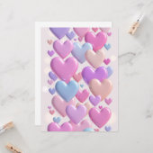 Träumende Herzen Karte (Vorderseite/Rückseite Beispiel)