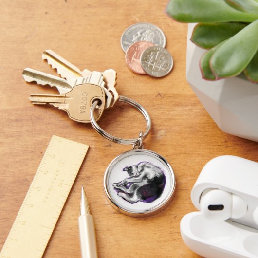 Träumende Katze. Schlüsselanhänger (Schreibtisch)