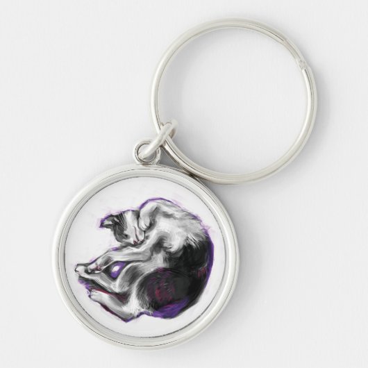 Träumende Katze. Schlüsselanhänger (Vorne)