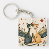Träumende Katzen Schlüsselanhänger (Vorderseite)