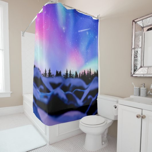 Träumende Lichter Duschvorhang (Beispiel)