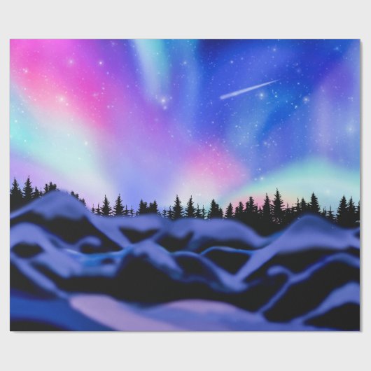 Träumende Lichter Geschenkpapier (Flach)