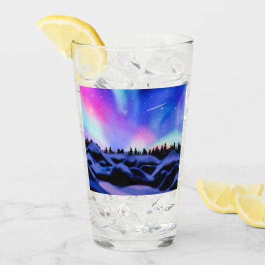 Träumende Lichter Glas (Vorderseite Ice)