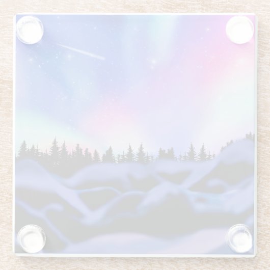 Träumende Lichter Glasuntersetzer (Rückseite)