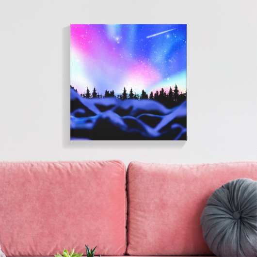 Träumende Lichter Leinwanddruck (Insitu (Wohnzimmer))