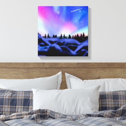 Träumende Lichter Leinwanddruck (Insitu (Schlafzimmer))