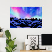 Träumende Lichter Poster (Heimbüro)