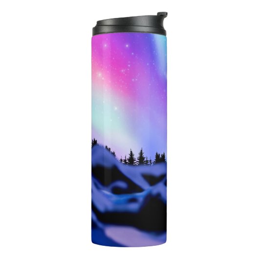 Träumende Lichter Thermosbecher (Nach links gedreht)