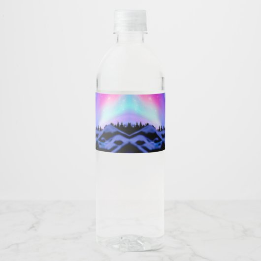 Träumende Lichter Wasserflaschenetikett (Vorderseite)