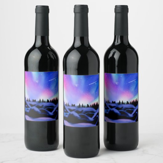 Träumende Lichter Weinetikett (Flaschen)