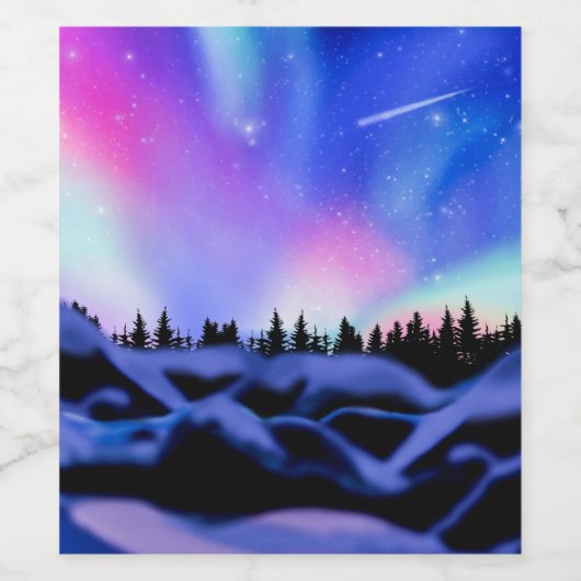 Träumende Lichter Weinetikett (Einzelnes Label)