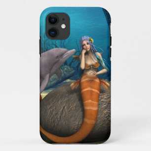 Träumende Meerjungfrau Delfin Unterwasser Fantasy  Case-Mate iPhone Hülle