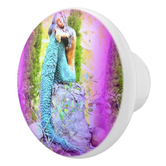 träumende Meerjungfrau Keramikknauf (Rechts)