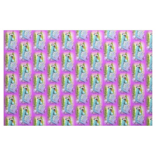 träumende Meerjungfrauen Stoff (Fat Quarter (45,7 x 55,9 cm))