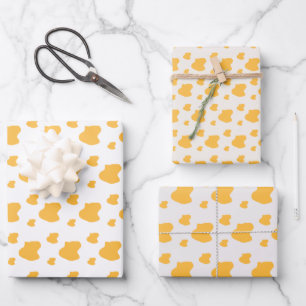 Träumende Romantik, Spaß und warme gelbe Abstrakte Geschenkpapier Set