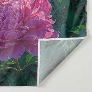 Träumende rosa Pfingstrosen-Gartenkunst Wandteppich