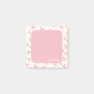 Träumende rosa Schleifen Haftnotizen Post-it Klebezettel