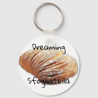 Träumende Sfogliatella - rund Keyring Schlüsselanhänger