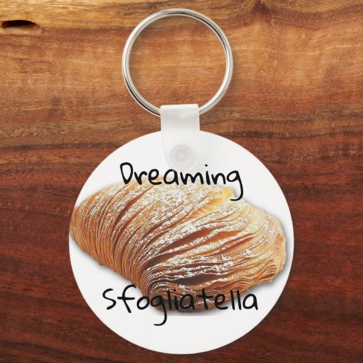 Träumende Sfogliatella - rund Keyring Schlüsselanhänger (Vorderseite)