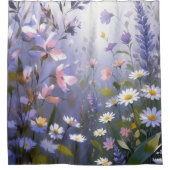 Träumende Wildblumenwiese Duschvorhang (Vorderseite)