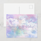 Träumende Wolken und Sterne Hochzeit speichern das Postkarte (Vorne/Hinten)