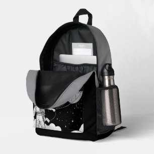 Träumender Astronaut im Universum Bedruckter Rucksack