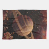 Träumender lila Kosmos-Kristallplanet Geschirrtuch (Horizontal)