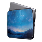 Träumender Sternenhimmel über Waldlandschaft Öl Laptopschutzhülle (Vorderseite Links)
