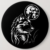 Träumender Wolf Button (Vorderseite)