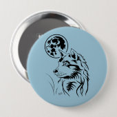 Träumender Wolf Button (Vorne & Hinten)