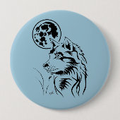 Träumender Wolf Button (Vorderseite)