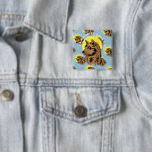 Träumender Wolf Button (Beispiel)