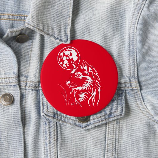 Träumender Wolf Button (Beispiel)