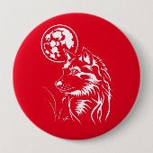 Träumender Wolf Button (Vorderseite)