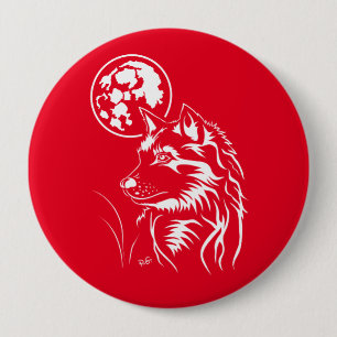 Träumender Wolf Button