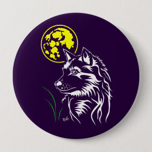 Träumender Wolf Button