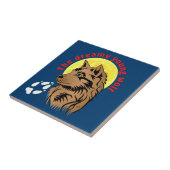 Träumender Wolf Keramik Fliese (Seite)