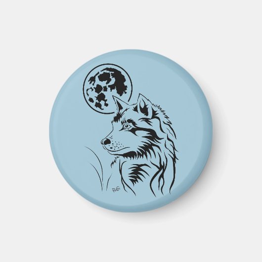 Träumender Wolf Magnet (Vorne)