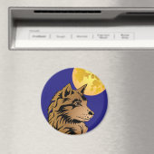 Träumender Wolf Magnet (In Situ (Geschirrspüler))