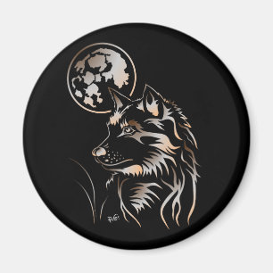 Träumender Wolf Magnet