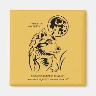 Träumender Wolf Magnet