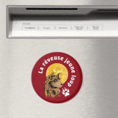 Träumender Wolf Magnet (In Situ (Geschirrspüler))