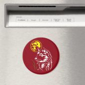 Träumender Wolf Magnet (In Situ (Geschirrspüler))