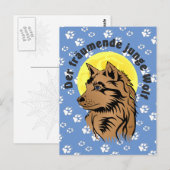 Träumender Wolf Postkarte (Vorne/Hinten)