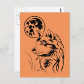 Träumender Wolf Postkarte (Vorne/Hinten)