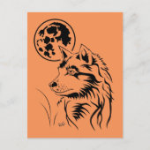 Träumender Wolf Postkarte (Vorderseite)