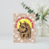 Träumender Wolf Postkarte (Stehend Vorderseite)