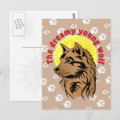 Träumender Wolf Postkarte (Vorne/Hinten)