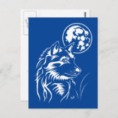 Träumender Wolf Postkarte (Vorne/Hinten)