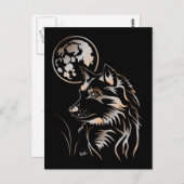 Träumender Wolf Postkarte (Vorne/Hinten)